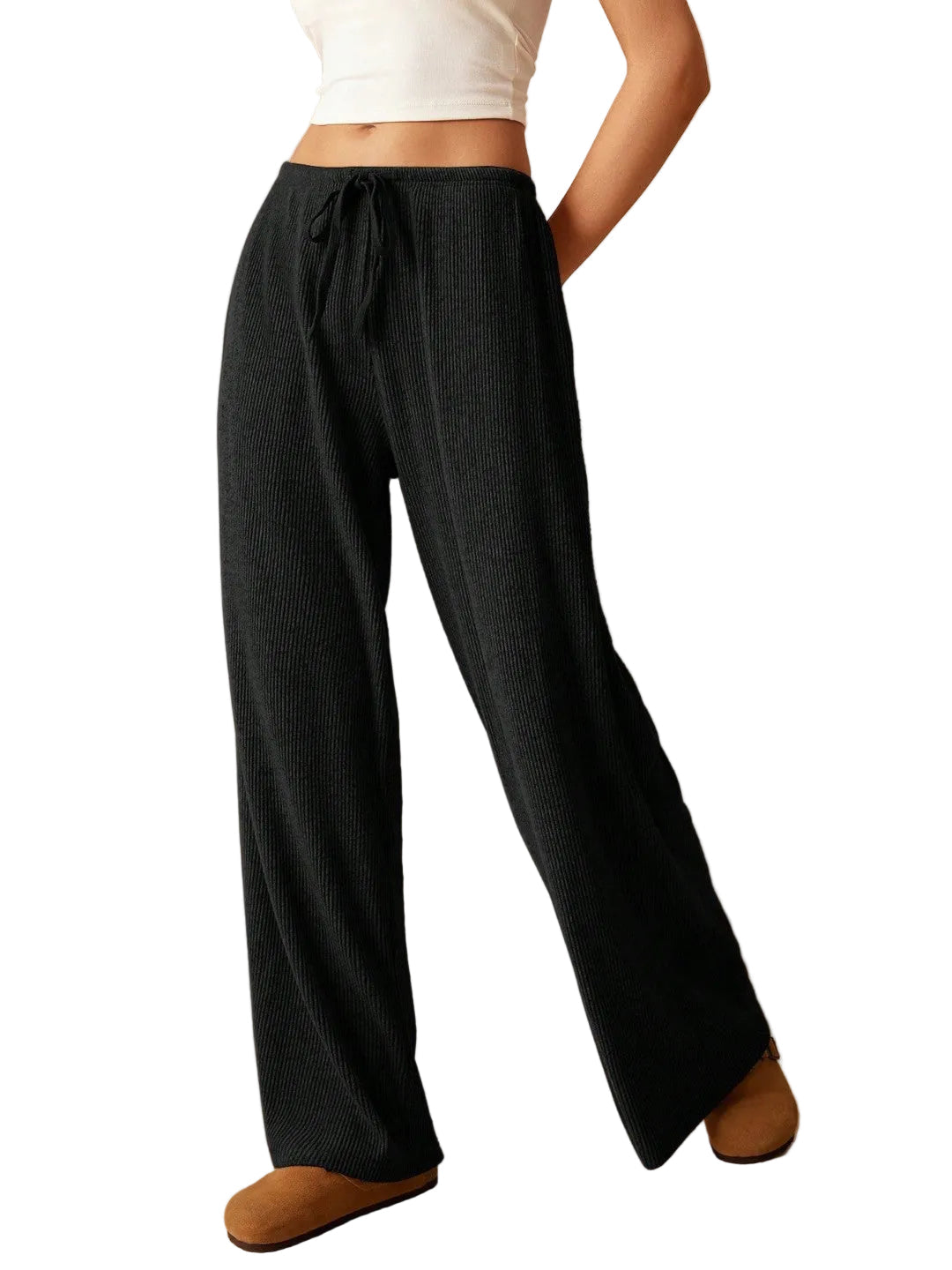 Milena | Pantalón suave de punto acanalado