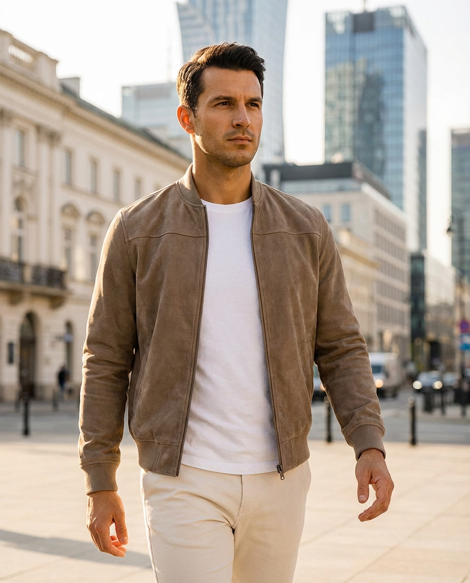 Adriáno | Chaqueta de Ante en una Edición Moderna