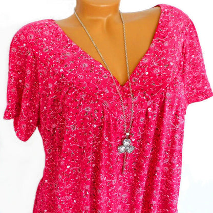 Elle | Camiseta Flora con cuello en V