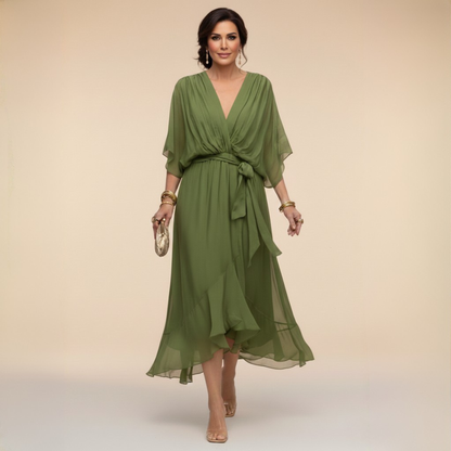 Monica | Vestido Elegante de Cuello en V Atemporal