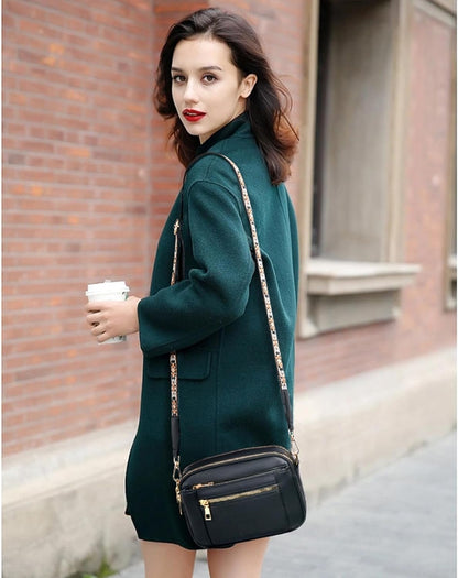 Jade | Bolsa de hombro de cuero refinado