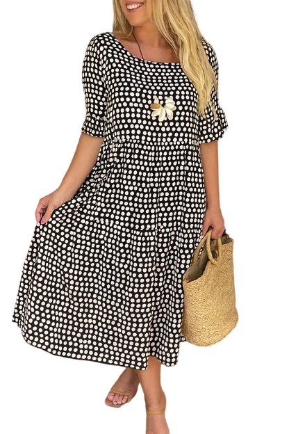 Melissa | Vestido Midi de Manga Corta