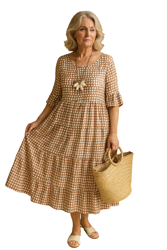 Melissa | Vestido Midi de Manga Corta