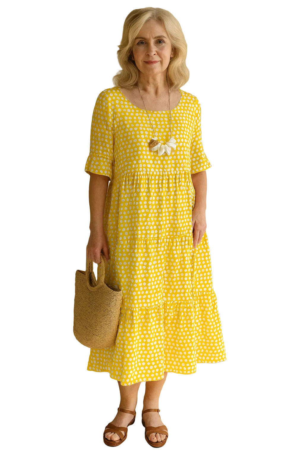 Melissa | Vestido Midi de Manga Corta
