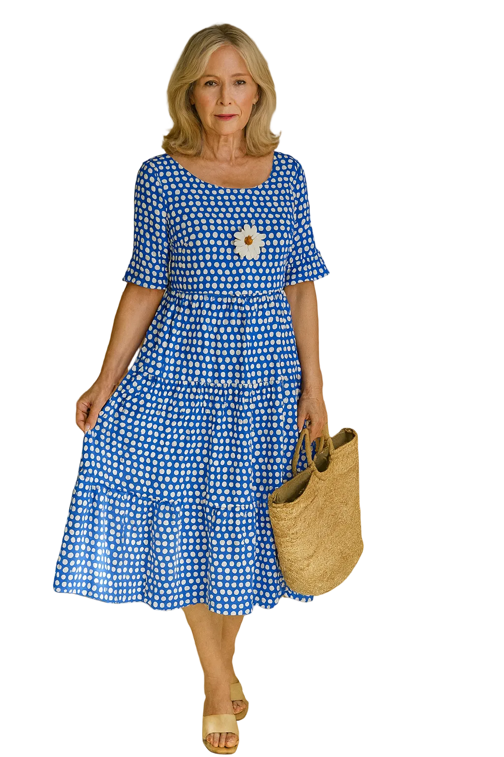 Melissa | Vestido Midi de Manga Corta