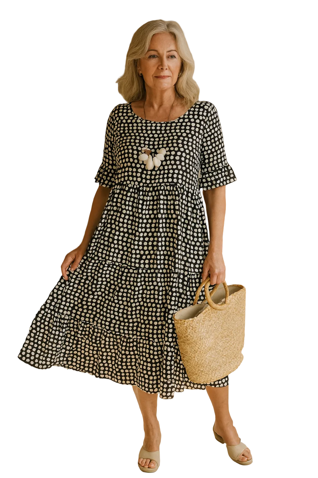 Melissa | Vestido Midi de Manga Corta
