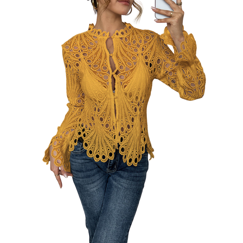 Sarah | Blusa moderna con detalles calados