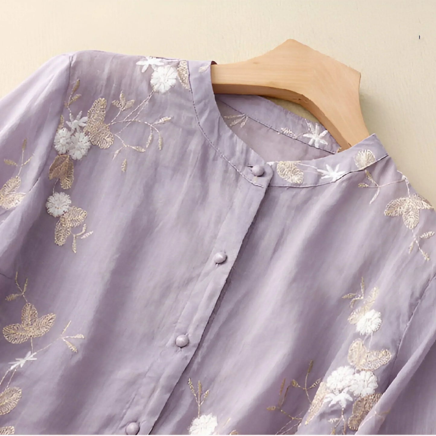 Emily | Blusa de Algodón con Flores Bordadas