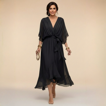 Monica | Vestido Elegante de Cuello en V Atemporal