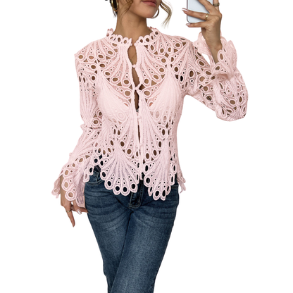Sarah | Blusa moderna con detalles calados