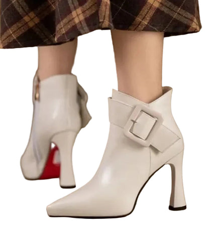 Pas de Luxe | Botines de tacón con hebilla oversized