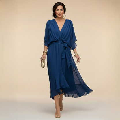 Monica | Vestido Elegante de Cuello en V Atemporal