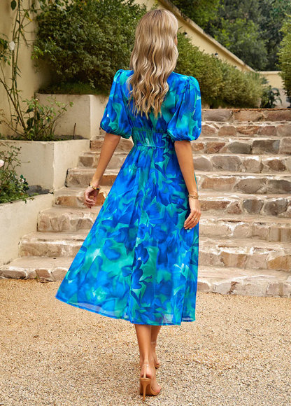 Elina | Vestido Midi Floral Halagador