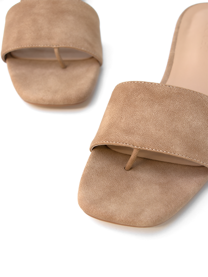 Cara | Tacones bloque beige