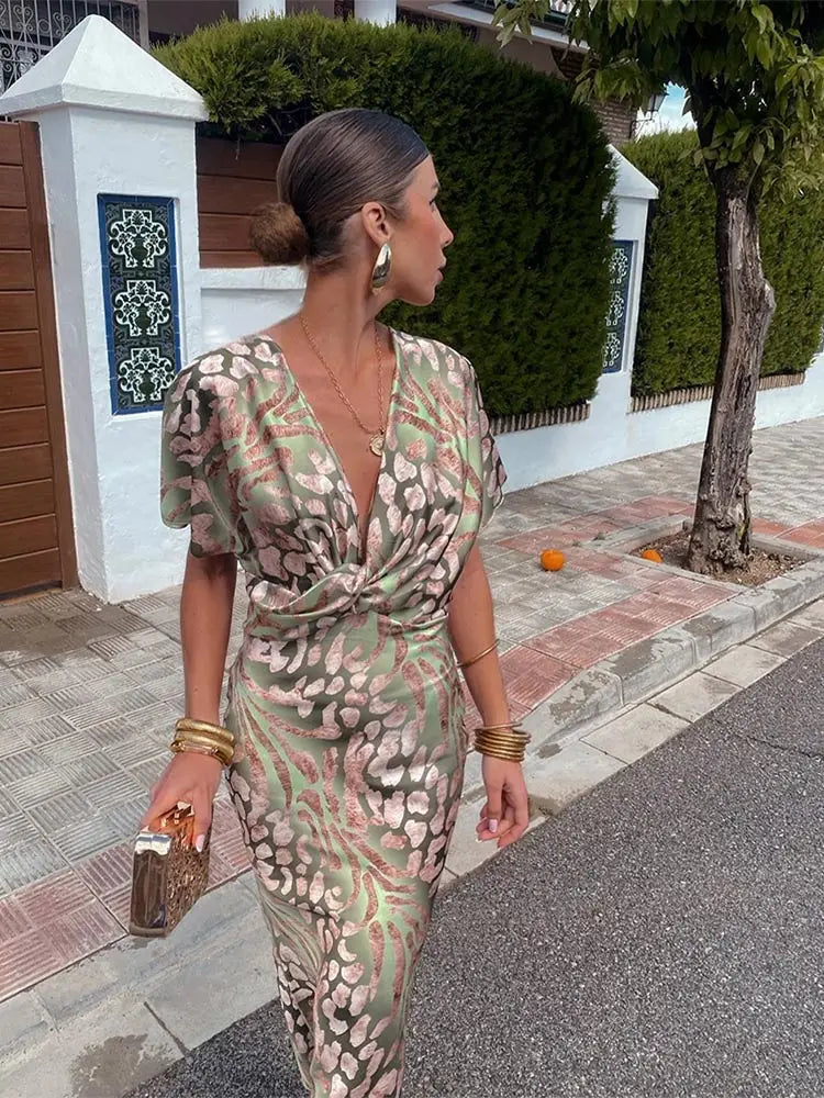 CLARANDRA | VESTIDO MIDI DE COBRE