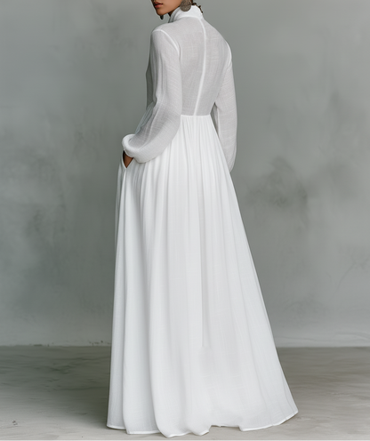 Julie | Vestido Maxi con Botones Fluidos