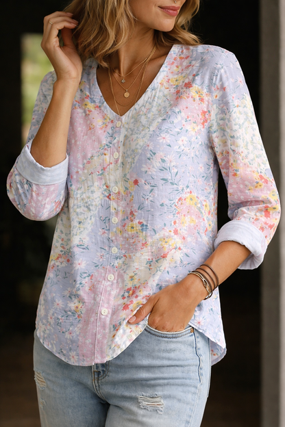 Mira | Blusa de Parches Florales