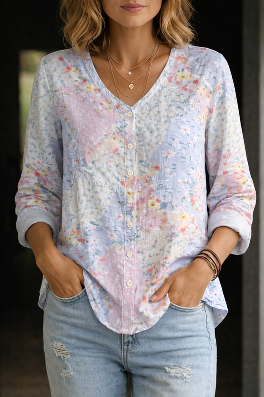 Mira | Blusa de Parches Florales