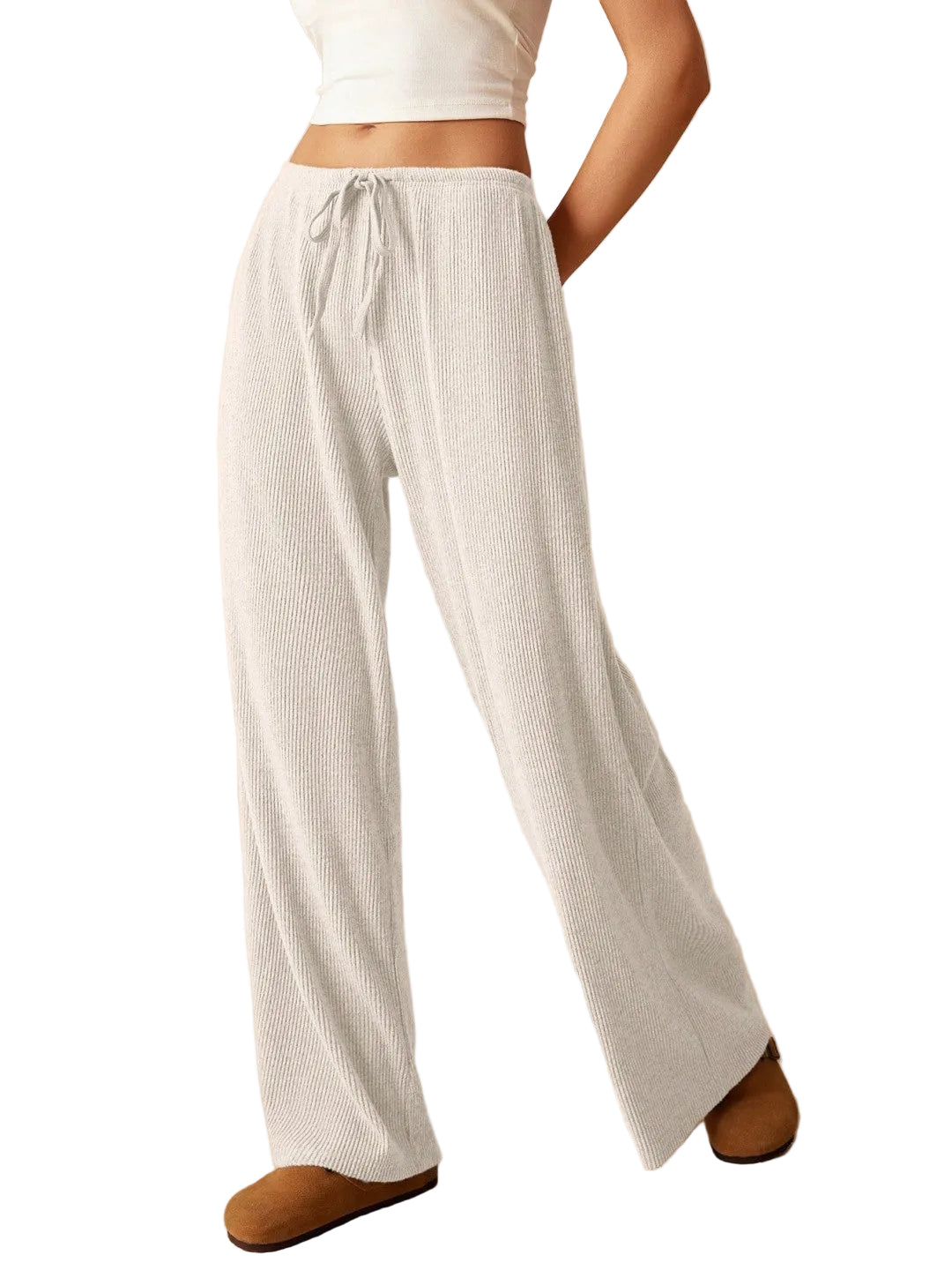 Milena | Pantalón suave de punto acanalado