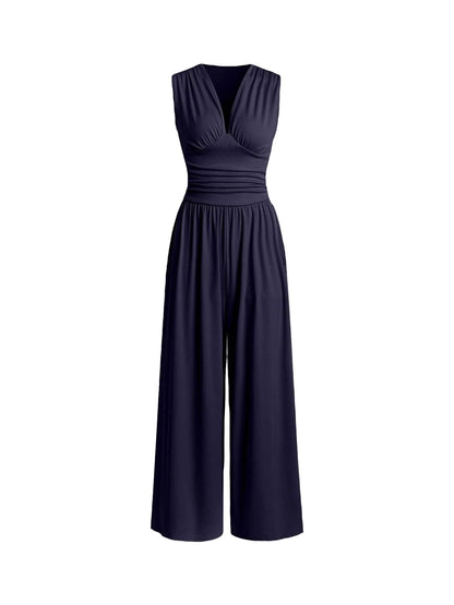 Caridad | Mono sin mangas elegante con piernas anchas