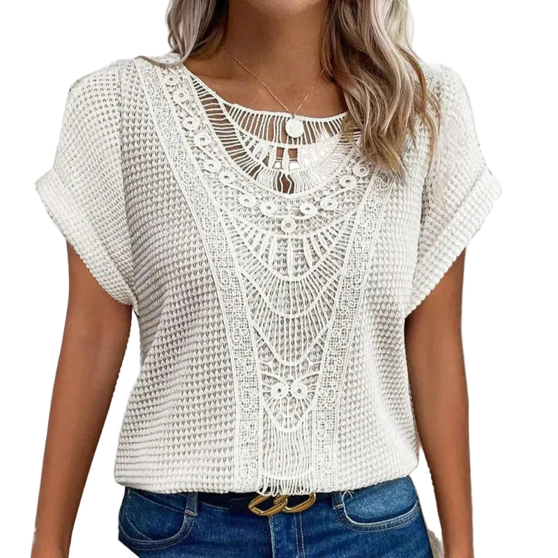 Camille | Blusa adornada con encaje