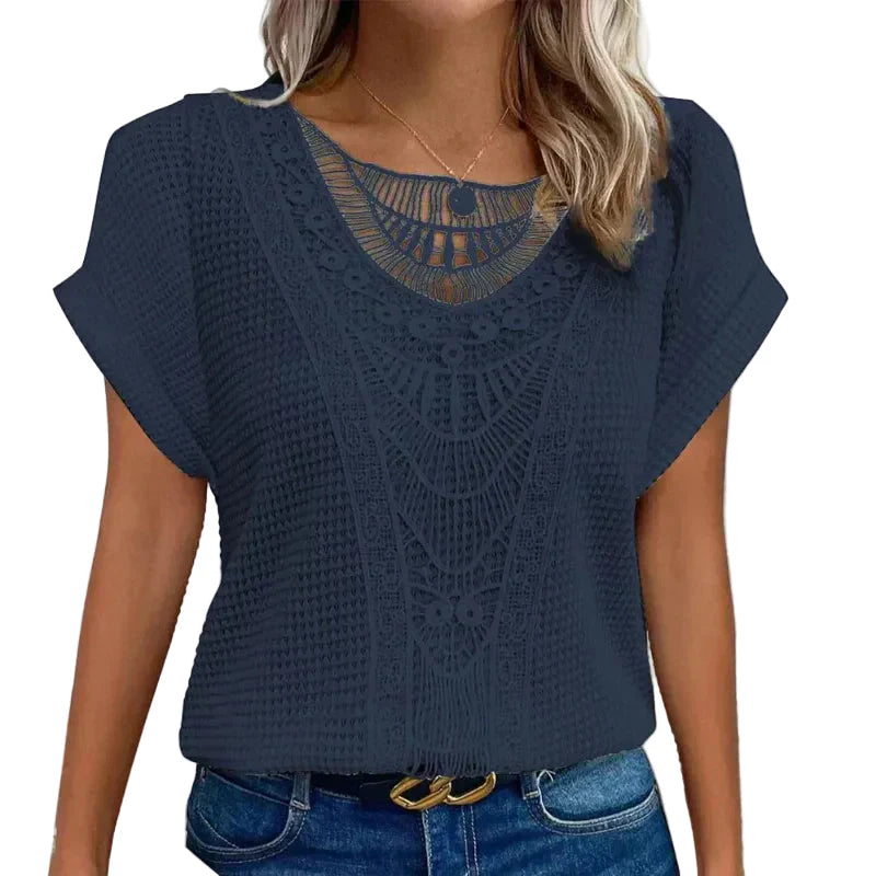 Camille | Blusa adornada con encaje