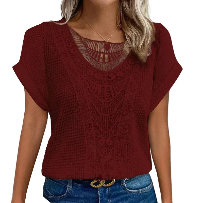 Camille | Blusa adornada con encaje
