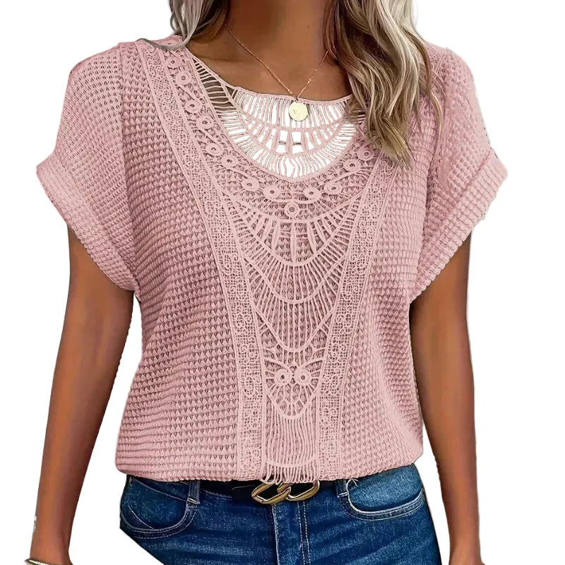 Camille | Blusa adornada con encaje