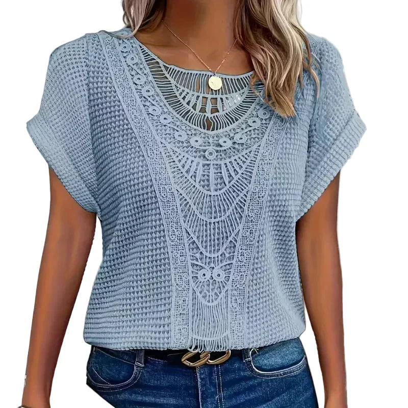 Camille | Blusa adornada con encaje
