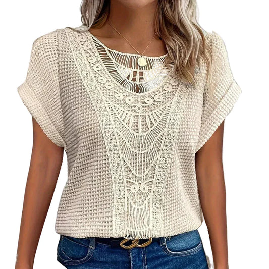 Camille | Blusa adornada con encaje