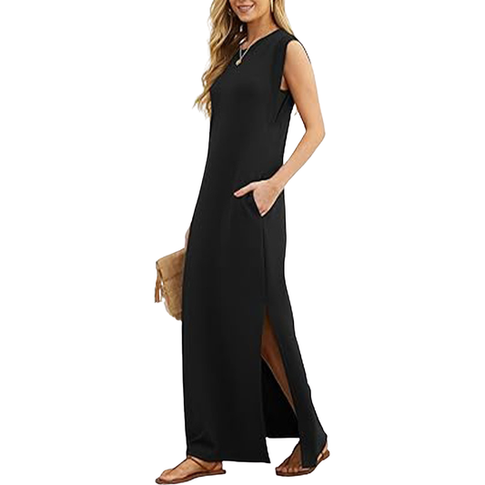 Via | Vestido Maxi Largo Casual Suelto