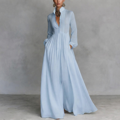 Julie | Vestido Maxi con Botones Fluidos
