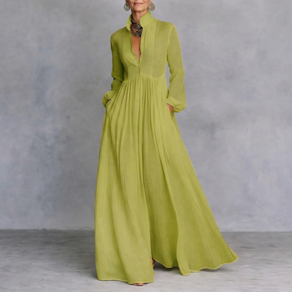 Julie | Vestido Maxi con Botones Fluidos