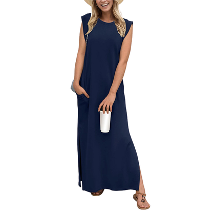 Via | Vestido Maxi Largo Casual Suelto